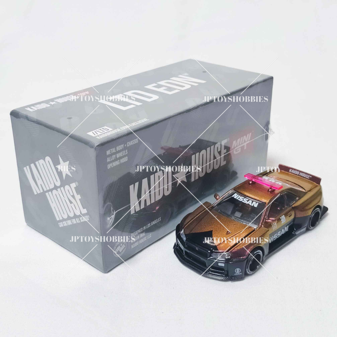 Kaido House Mini GT Nissan GT-R R34 Kaido Works V2 Aero Police TOKYO EXCLUSIVE【KHL001】