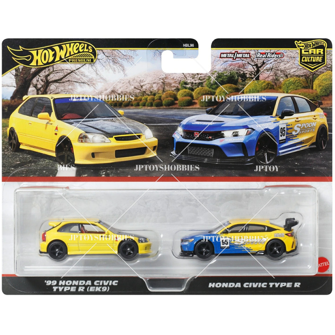 PSL 2025 Hot Wheels Premium Car Culture 2 Pack '99 Honda Civic Type R (EK9) / Honda Civic Type R【H2P023】