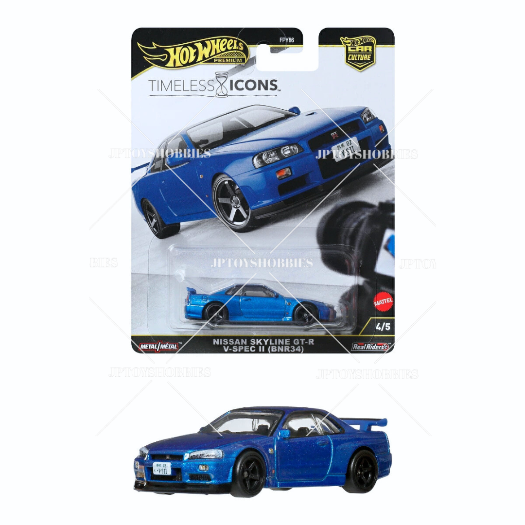 PSL 2025 Hot Wheels Premium Car Culture Timeless Icons Nissan Skyline GT-R V-Spec II (BNR34)【HTI004】