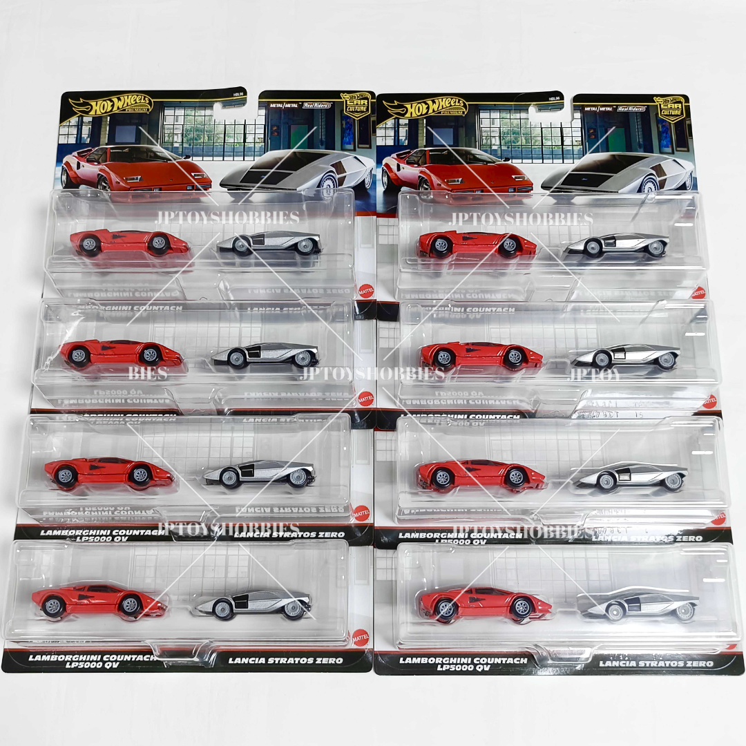 Hot Wheels Premium Car Culture 2 Pack Lamborghini Countach LP5000 QV/Lancia Stratos Zero【H2P024】