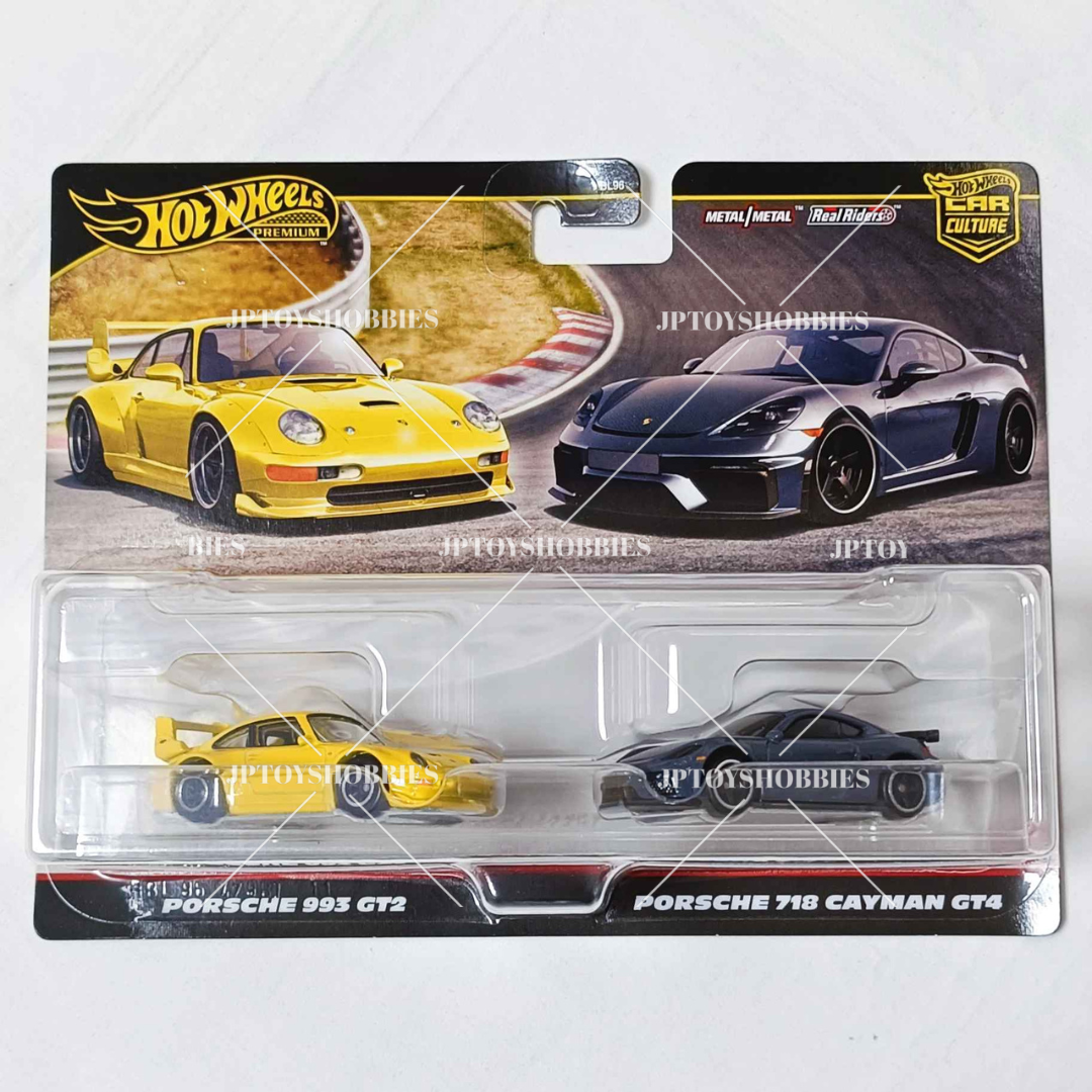 Hot Wheels 2 Pack Porsche 993 GT2 Porsche 718 Cayman GT4【H2P018】