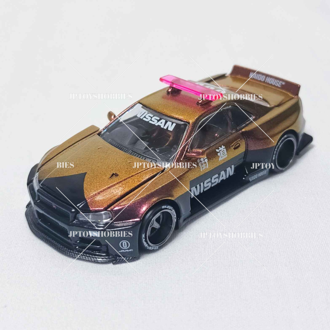 Kaido House Mini GT Nissan GT-R R34 Kaido Works V2 Aero Police TOKYO EXCLUSIVE【KHL001】