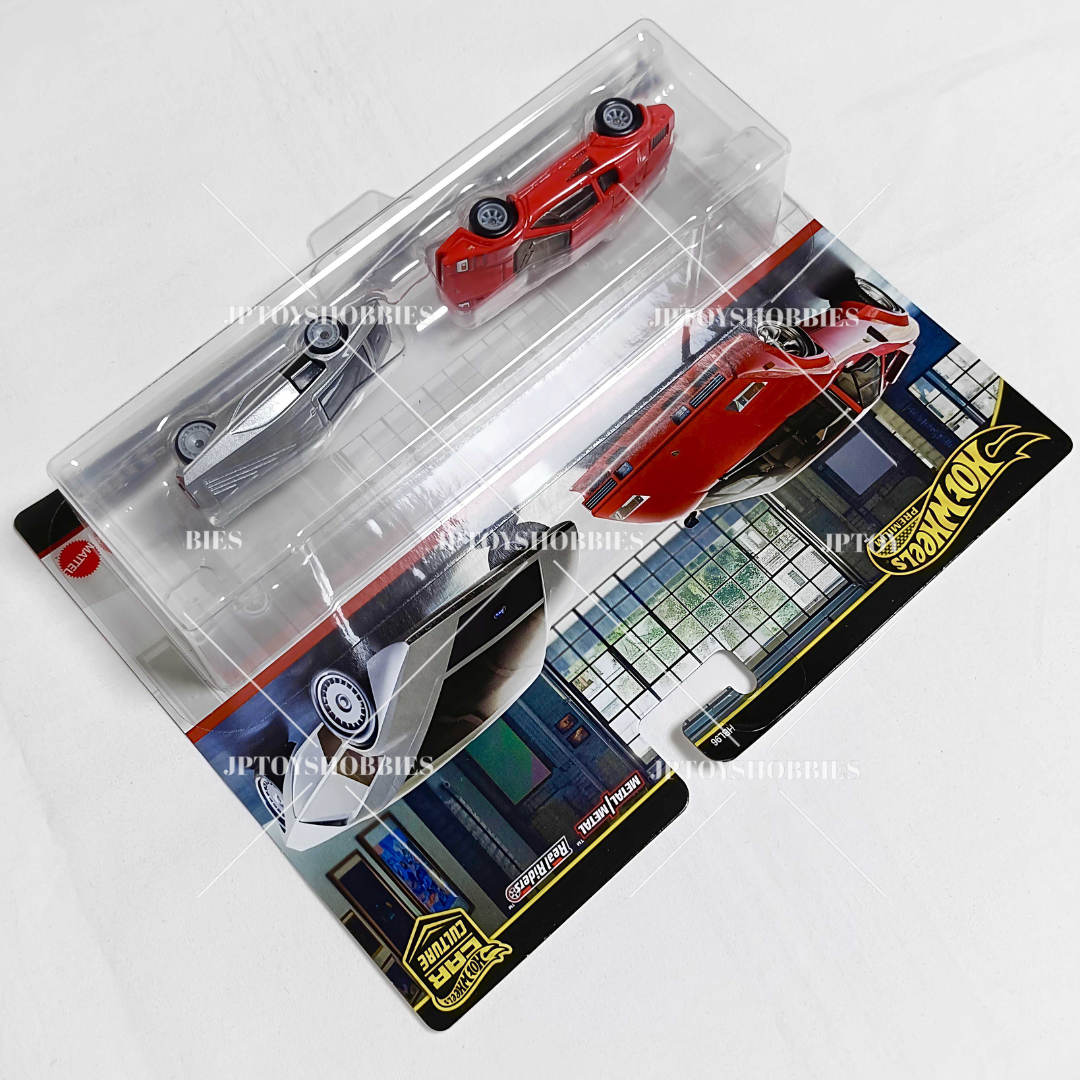 Hot Wheels Premium Car Culture 2 Pack Lamborghini Countach LP5000 QV/Lancia Stratos Zero【H2P024】