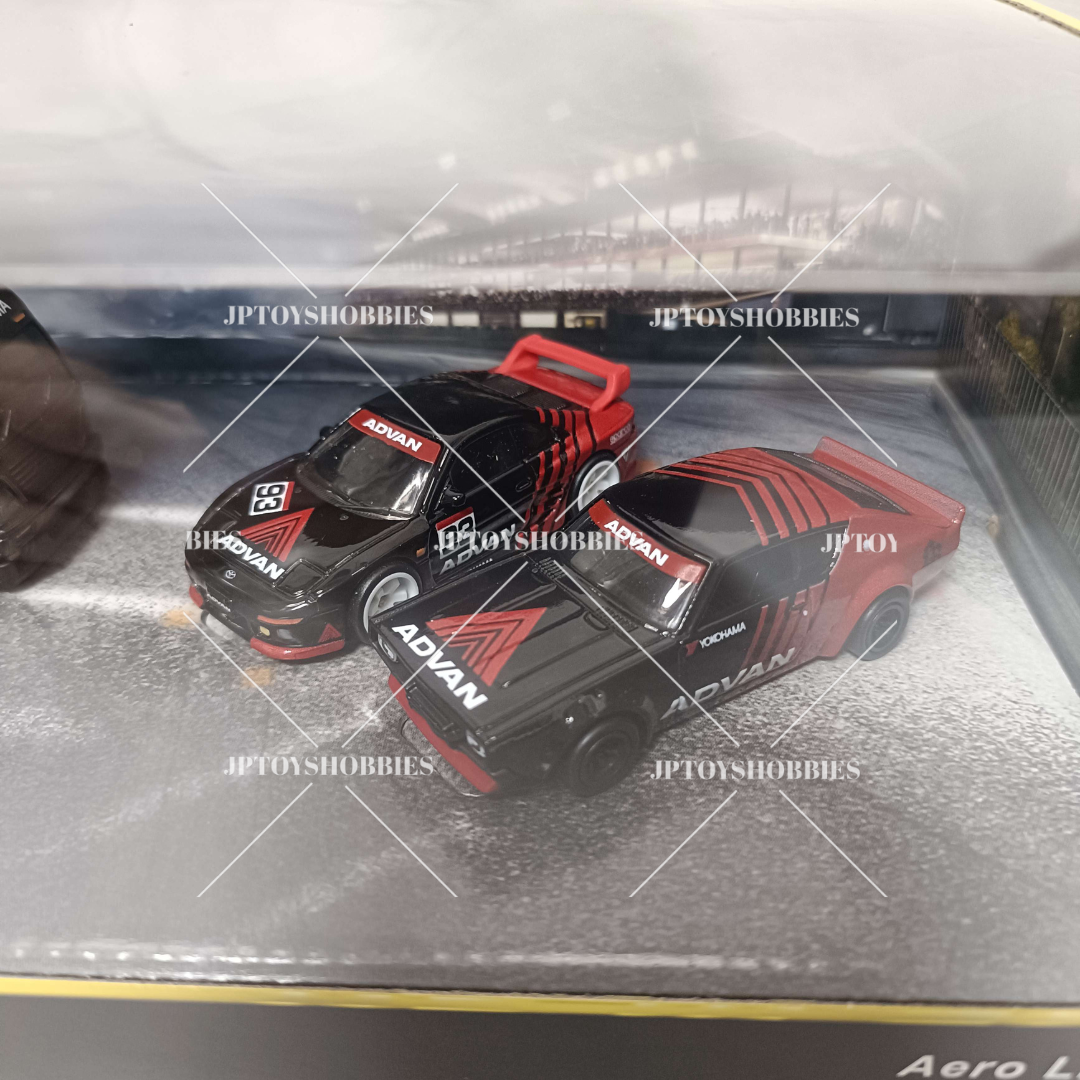 Hot Wheels Premium Diorama Collector Set ADVAN Racing Team, Skyline MR2, Porsche【HCS004】