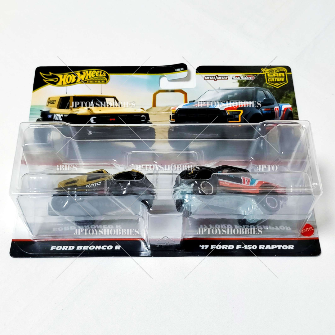 Hot Wheels Premium 2 Pack Ford Bronco R / '17 Ford F-150 Raptor【H2P011】