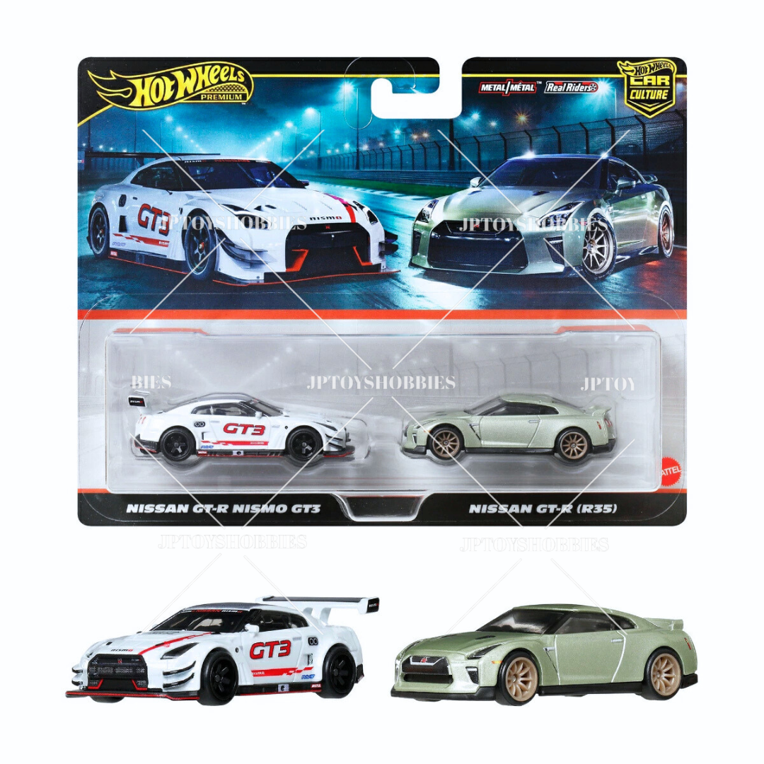 PSL 2025 Hot Wheels Premium Car Culture 2 Pack Nissan GT-R NISMO GT3 / Nissan GT-R (R35)【H2P030】