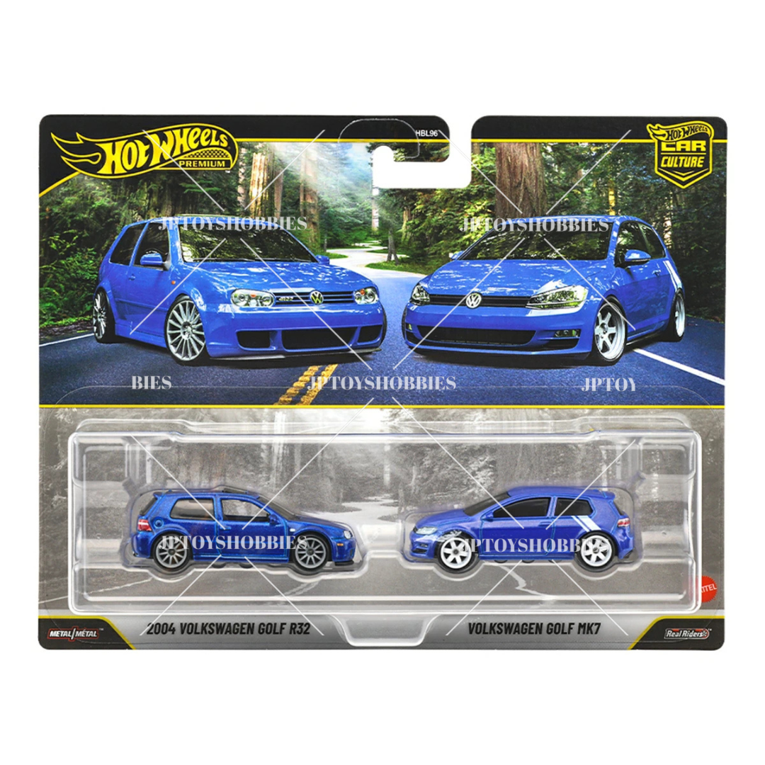 PRE-ORDER Hot Wheels Premium 2 Pack 2004 Volkswagen Golf R32 / Volkswagen Golf MK7【H2P034】