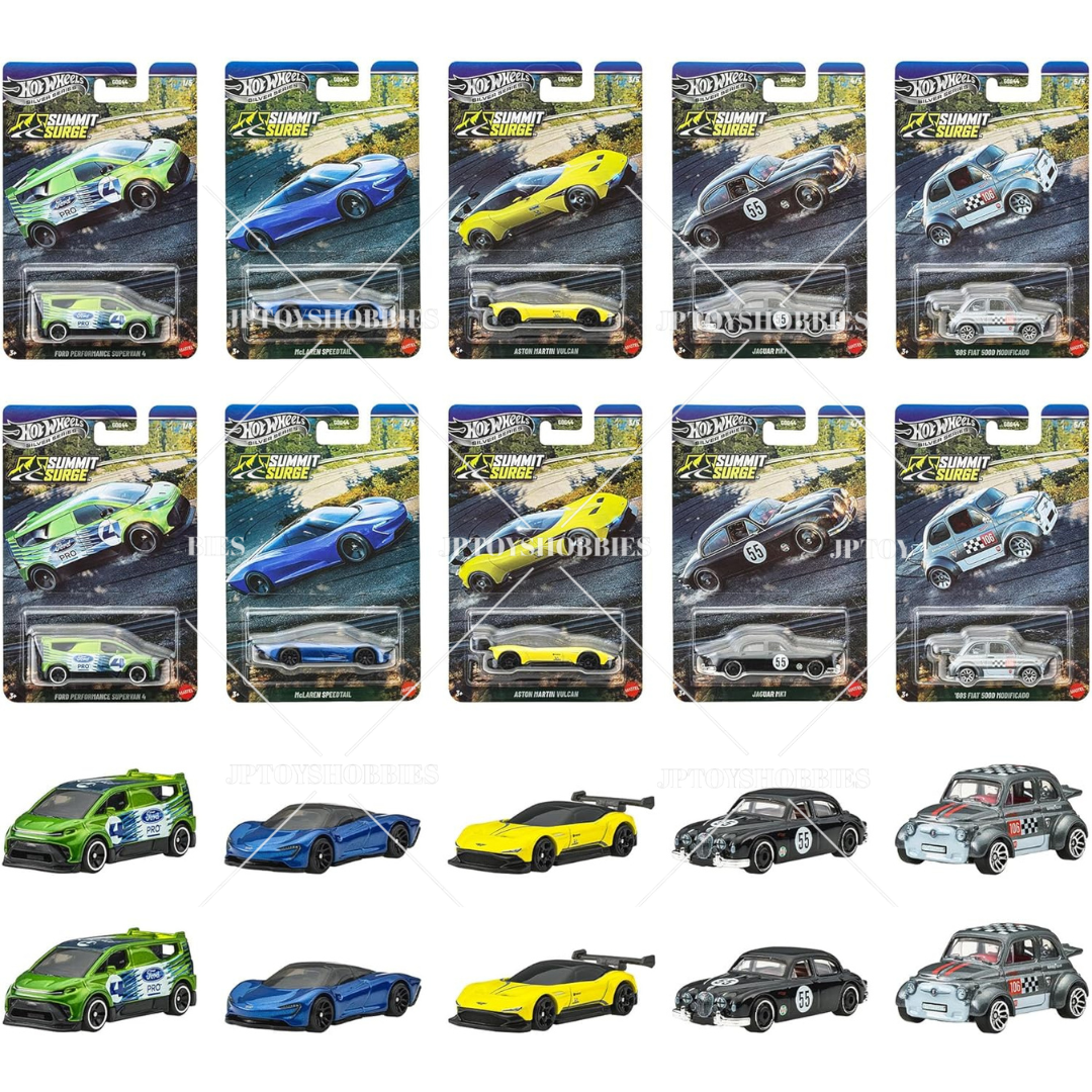 Hot Wheels Silver Automotive Theme Assortment – Summit Surge Mix Set of 10【HWZ070】