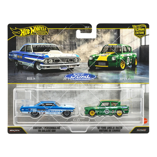 PRE-ORDER Hot Wheels Premium 2 Pack Custom '64 Galaxie 500 / '67 Ford Anglia Racer【H2P035】