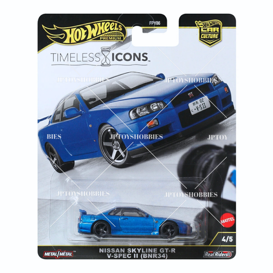 PSL 2025 Hot Wheels Premium Car Culture Timeless Icons Nissan Skyline GT-R V-Spec II (BNR34)【HTI004】