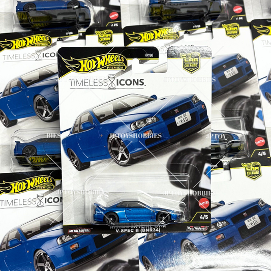 Hot Wheels Premium Car Culture Timeless Icons Nissan Skyline GT-R V-Spec II (BNR34)【HTI004】