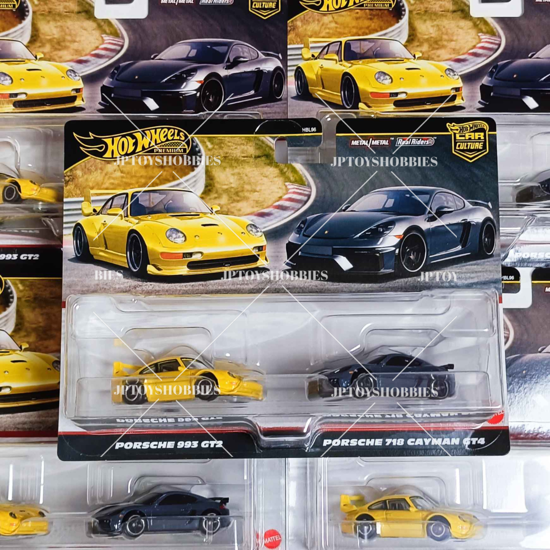 Hot Wheels 2 Pack Porsche 993 GT2 Porsche 718 Cayman GT4【H2P018】