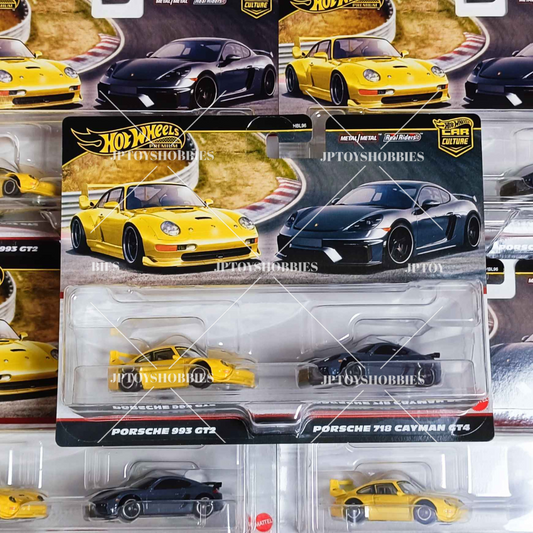 Hot Wheels 2 Pack Porsche 993 GT2 Porsche 718 Cayman GT4【H2P018】