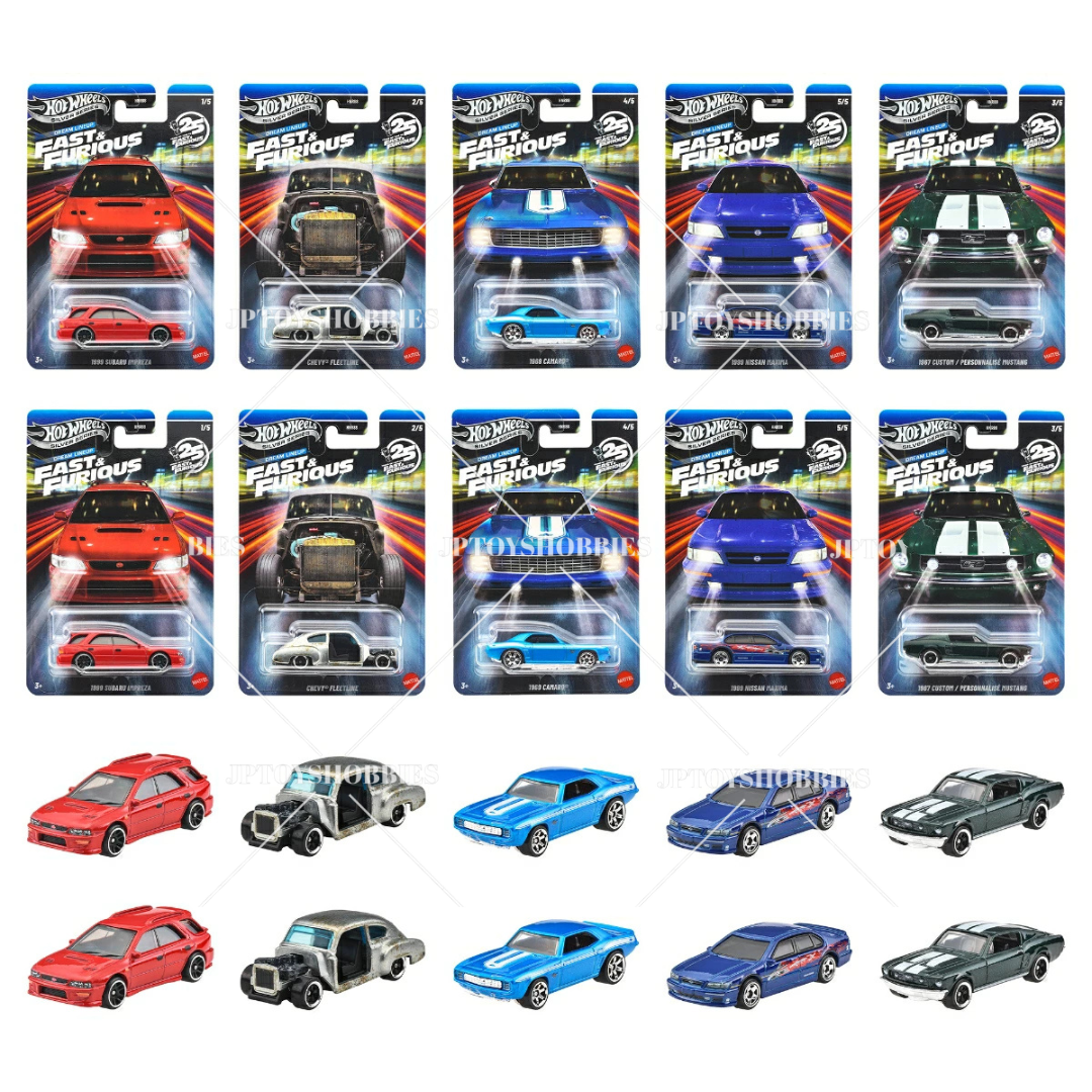 Hot Wheels Silver Fast & Furious Themed Assortment Dream Lineup set 10【HWZ067】
