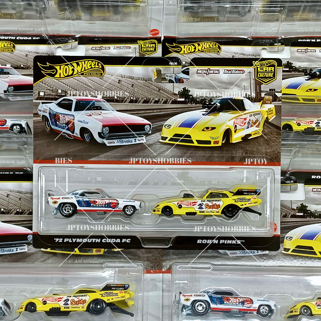 Hot Wheels Premium Car Culture 2 Pack '72 Plymouth Cuda FC /Rob 'N Pinks【H2P025】