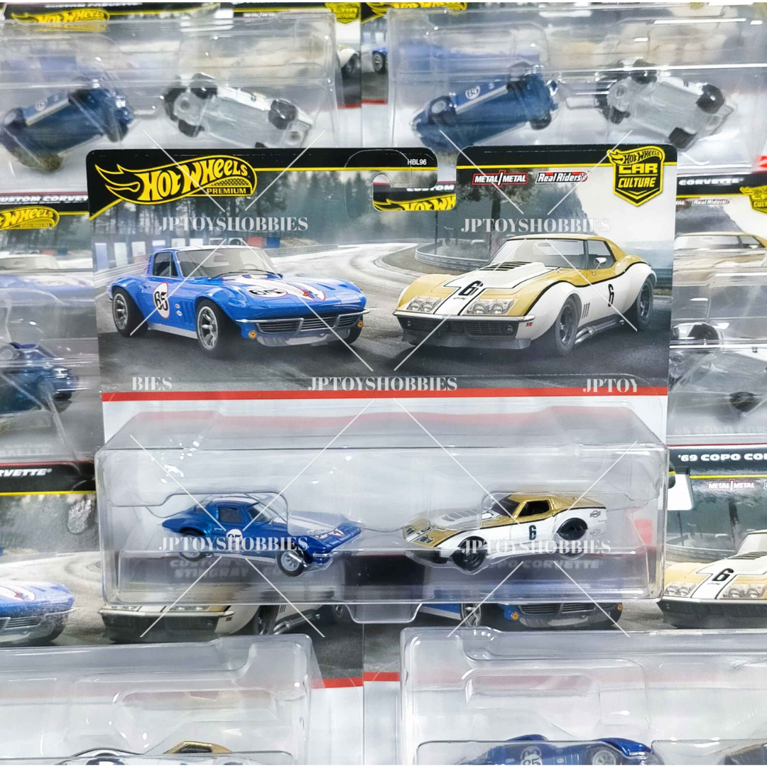 Hot Wheels Premium 2 Pack Custom Corvette Stingray Coupe 69 Copo Corvette【H2P015】