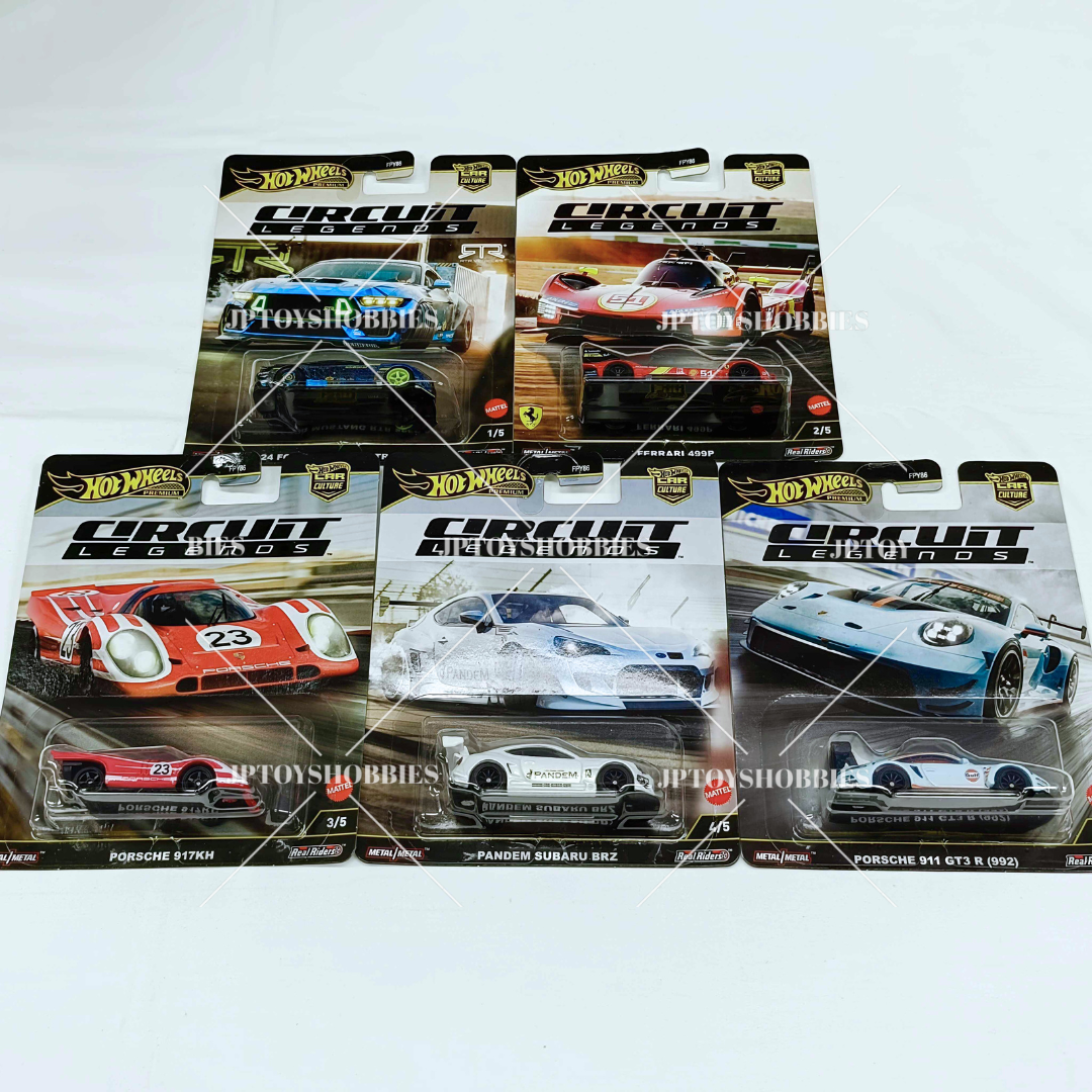 Hot Wheels Premium Car Culture Circuit Legends Mix - Complete Set of 5