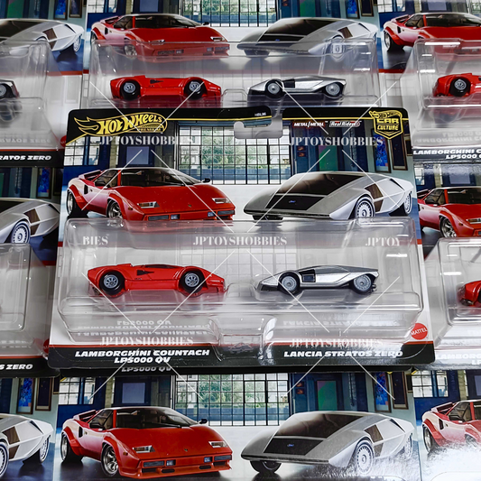Hot Wheels Premium Car Culture 2 Pack Lamborghini Countach LP5000 QV/Lancia Stratos Zero【H2P024】
