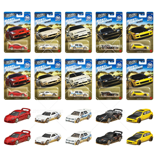 PRE-ORDER Hot Wheels Silver Fast & Furious Theme Assortment Race Off set of 10【HWZ074】