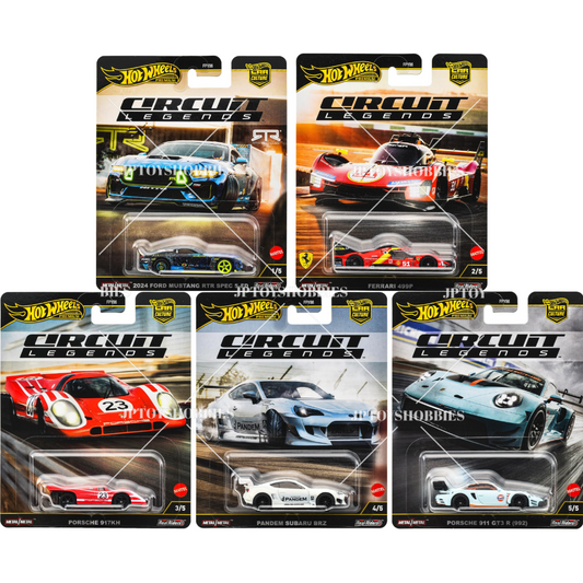 PSL 2025 Hot Wheels Premium Car Culture Circuit Legends Mix - Complete Set of 5
