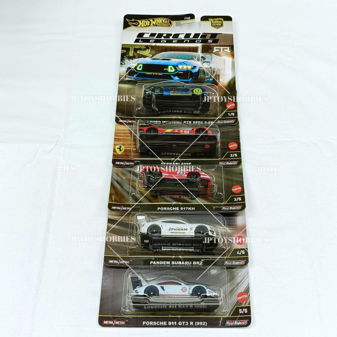 Hot Wheels Premium Car Culture Circuit Legends Mix - Complete Set of 5