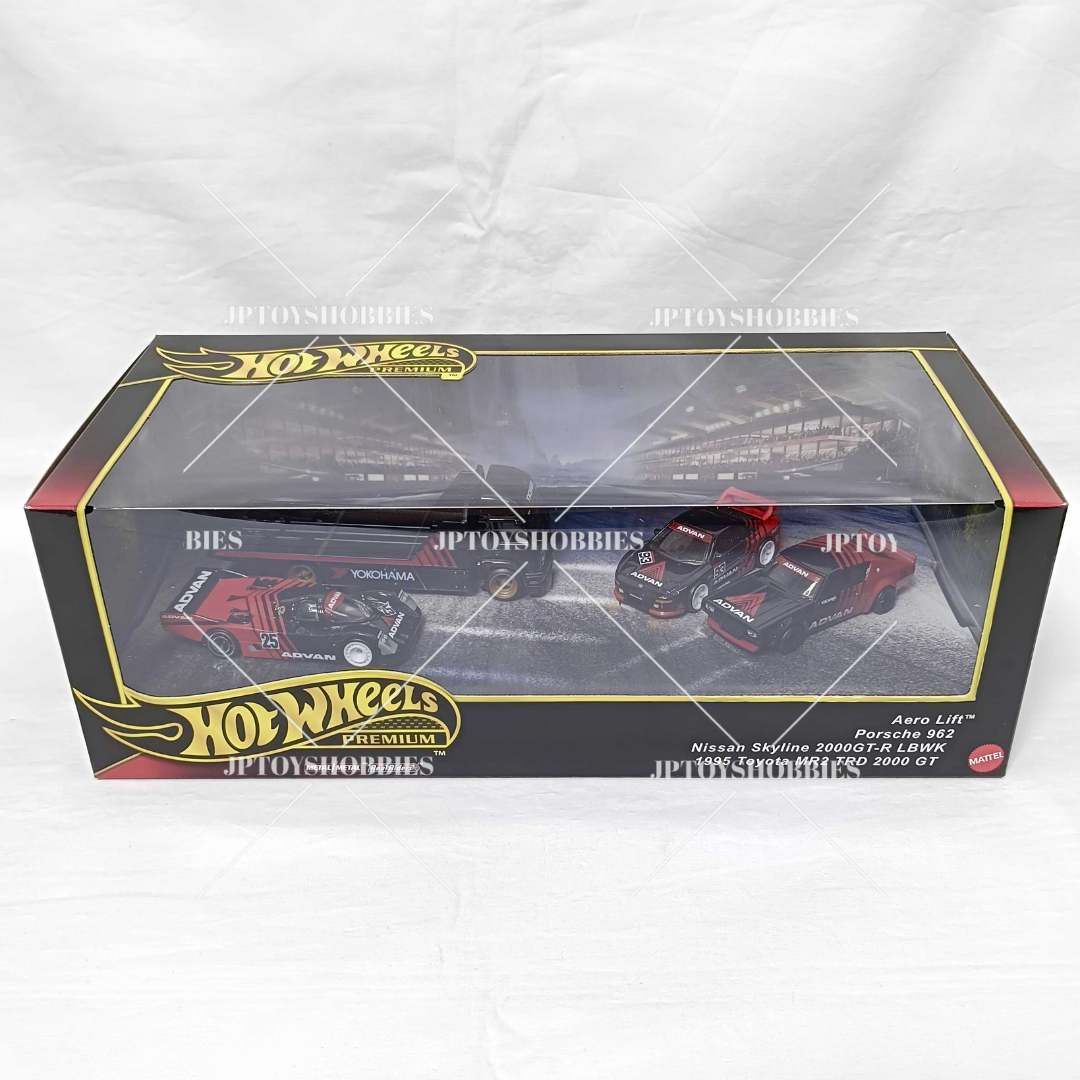Hot Wheels Premium Diorama Collector Set ADVAN Racing Team, Skyline MR2, Porsche【HCS004】