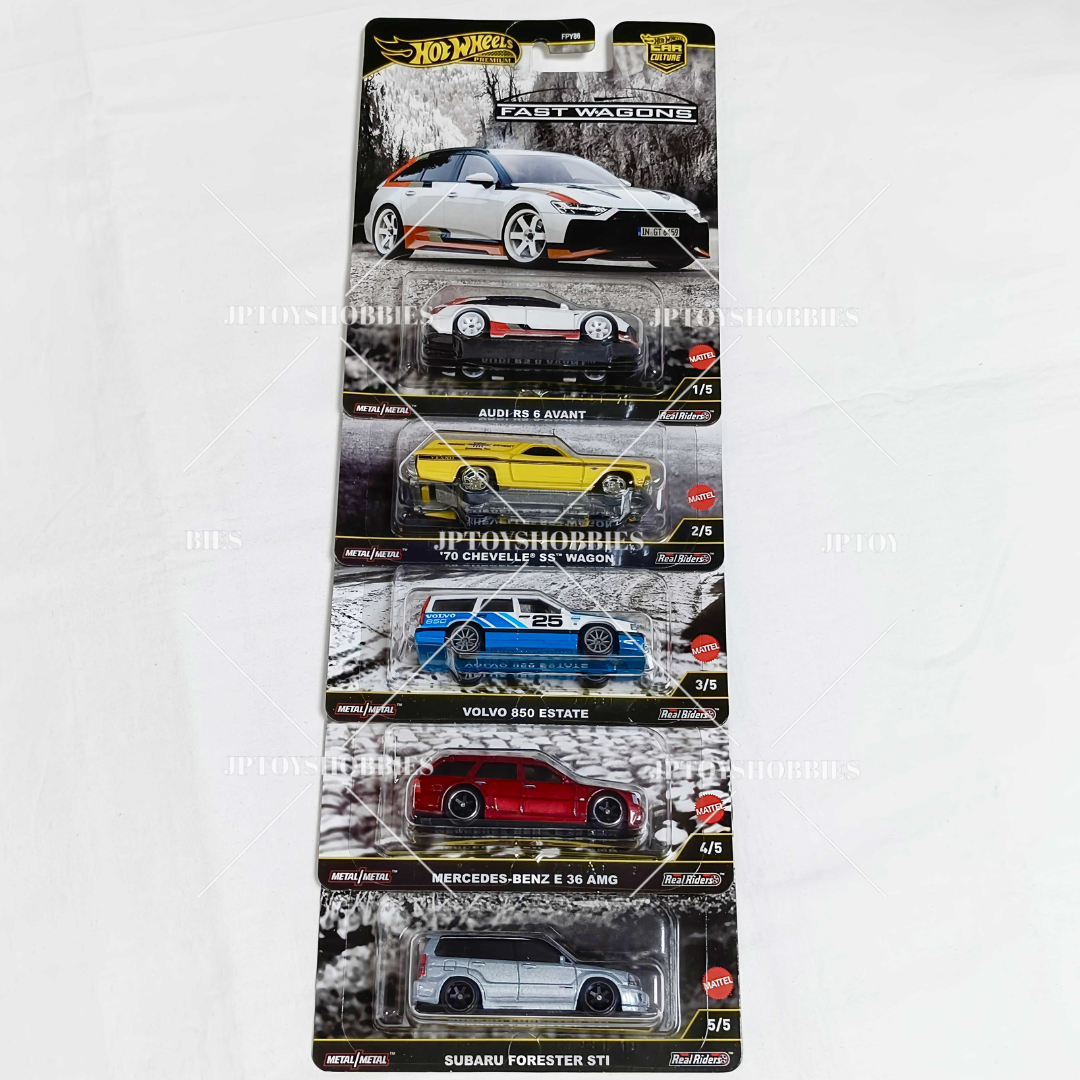Hot Wheels Premium Car Culture Fast Wagons Mix - Complete Set of 5