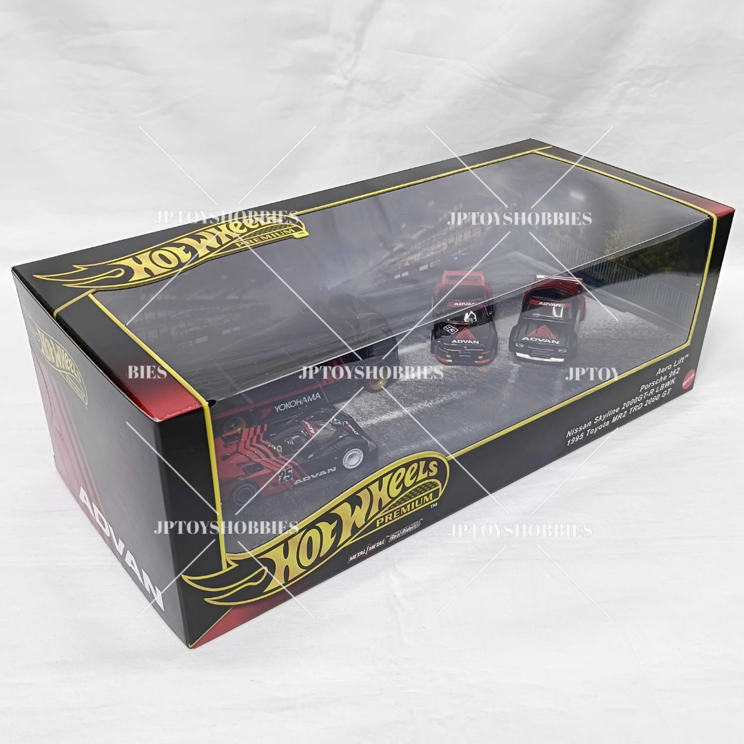 Hot Wheels Premium Diorama Collector Set ADVAN Racing Team, Skyline MR2, Porsche【HCS004】