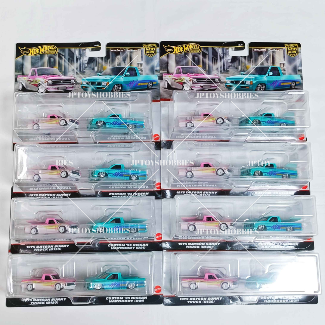 Hot Wheels 2 Pack 1975 Datsun Sunny Truck Custom 93 Nissan Hardbody【H2P016】