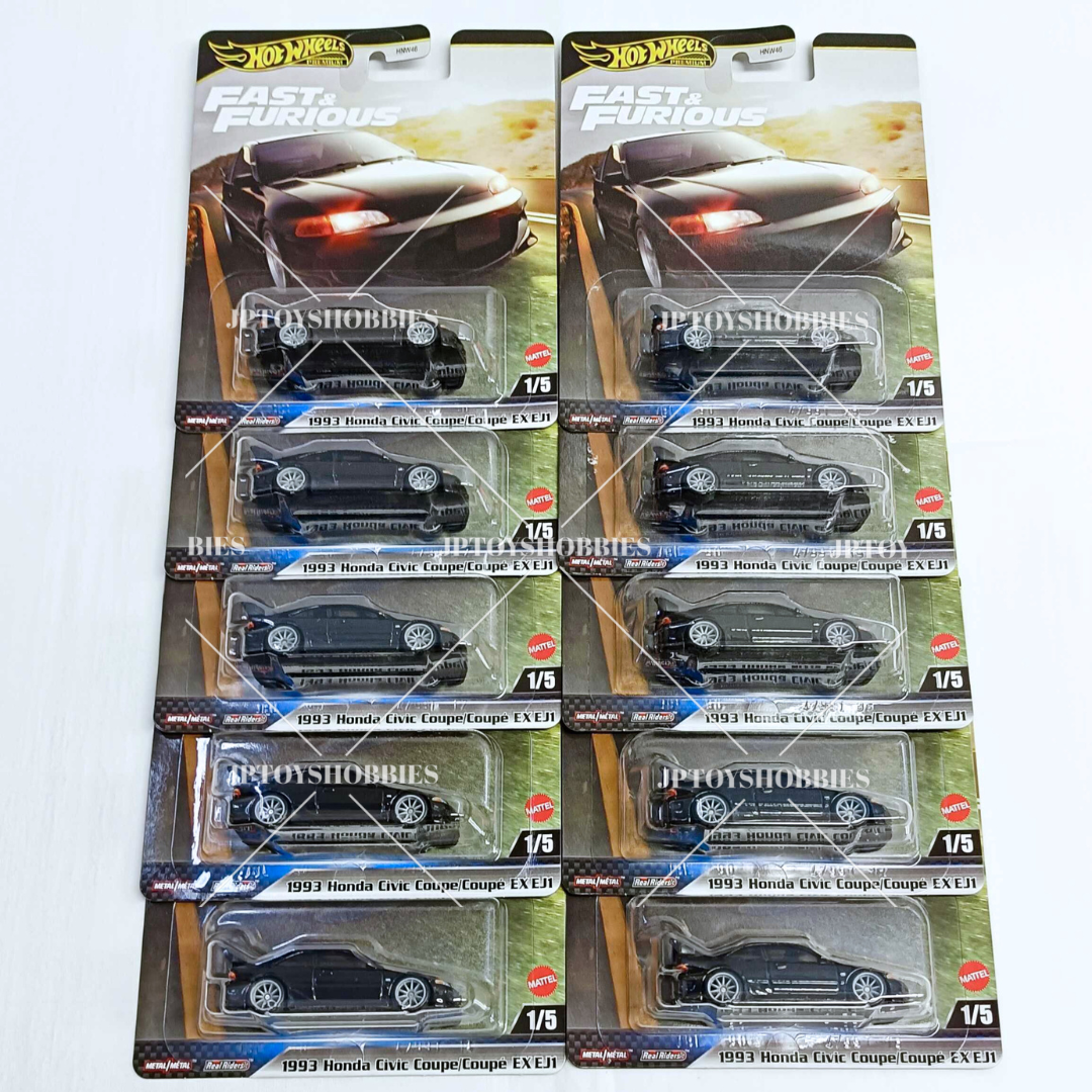 Hot Wheels Premium Fast & Furious 1993 Honda Civic Coupe EX EJ1【HFF037】