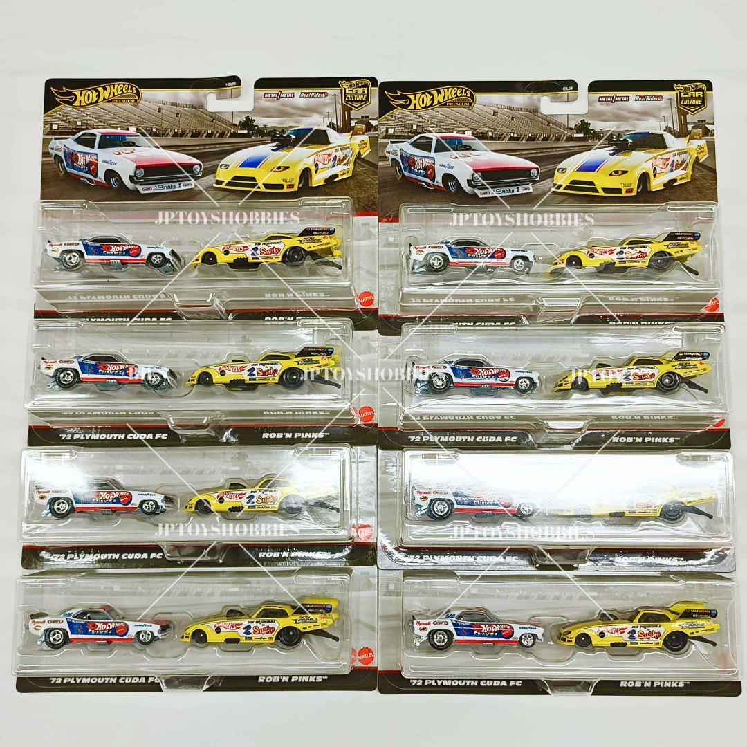 Hot Wheels Premium Car Culture 2 Pack '72 Plymouth Cuda FC /Rob 'N Pinks【H2P025】