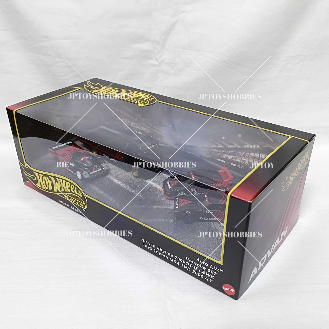 Hot Wheels Premium Diorama Collector Set ADVAN Racing Team, Skyline MR2, Porsche【HCS004】