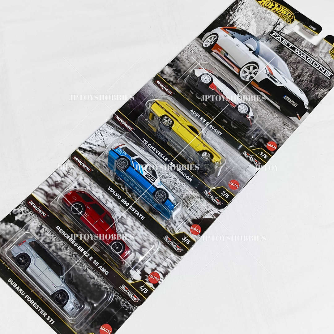 Hot Wheels Premium Car Culture Fast Wagons Mix - Complete Set of 5