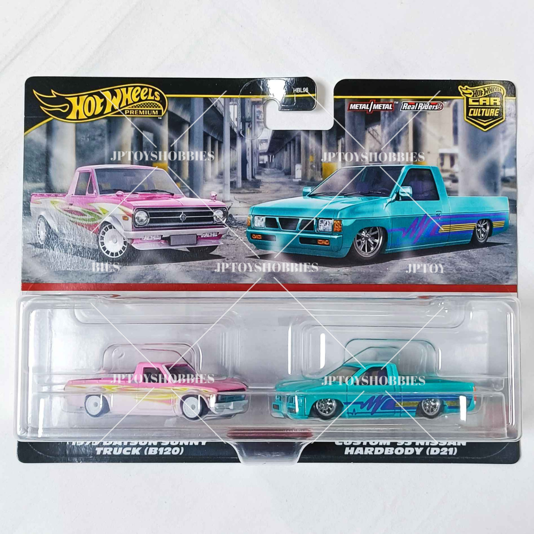 Hot Wheels 2 Pack 1975 Datsun Sunny Truck Custom 93 Nissan Hardbody【H2P016】