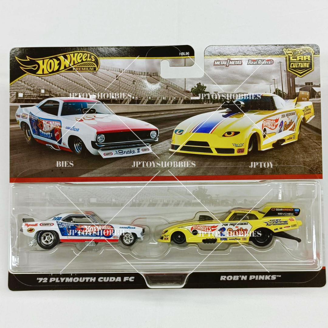 Hot Wheels Premium Car Culture 2 Pack '72 Plymouth Cuda FC /Rob 'N Pinks【H2P025】