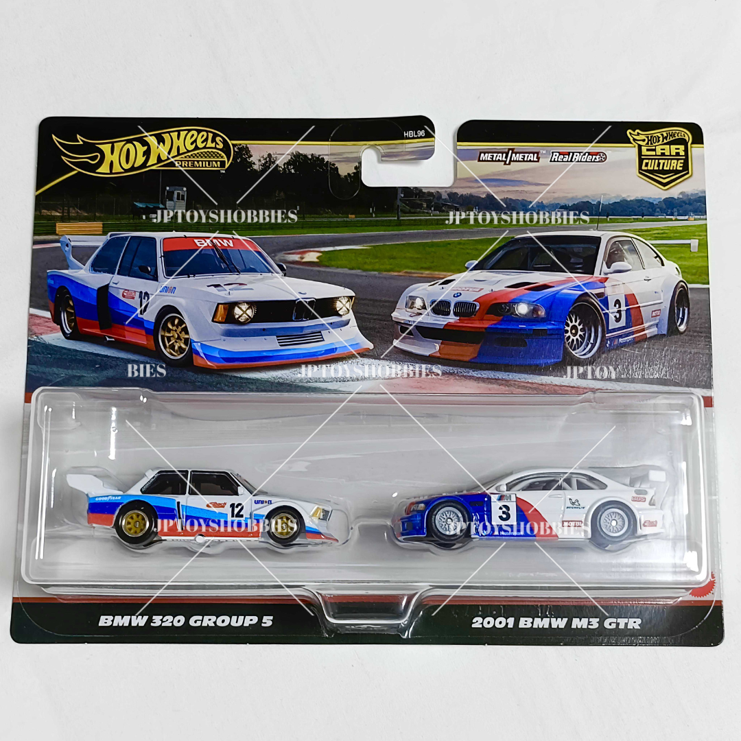 Hot Wheels Premium Car Culture 2 Pack BMW 320 Group 5 / 2001 BMW M3 GTR【H2P022】