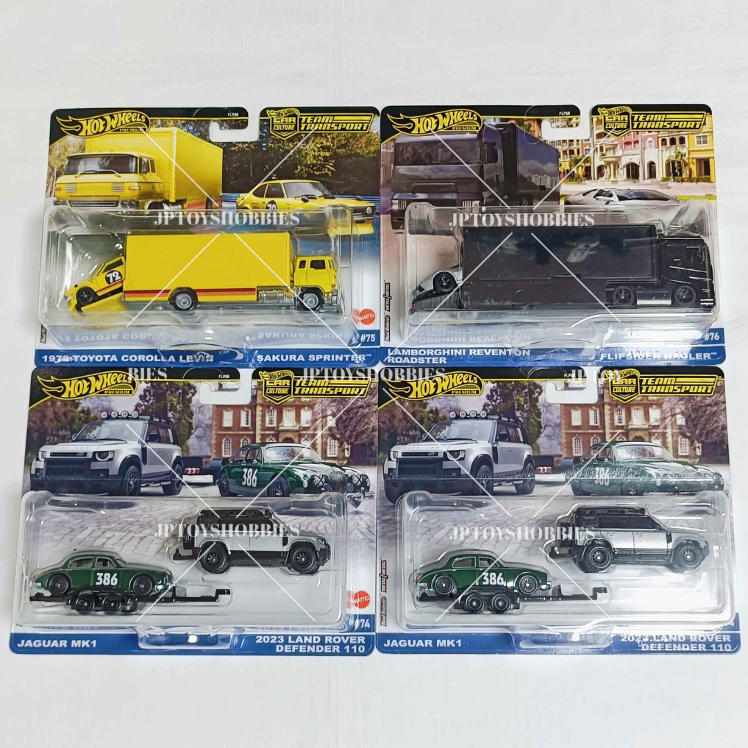 Hot Wheels Team Transport Mix E Set of 4【HTP007】