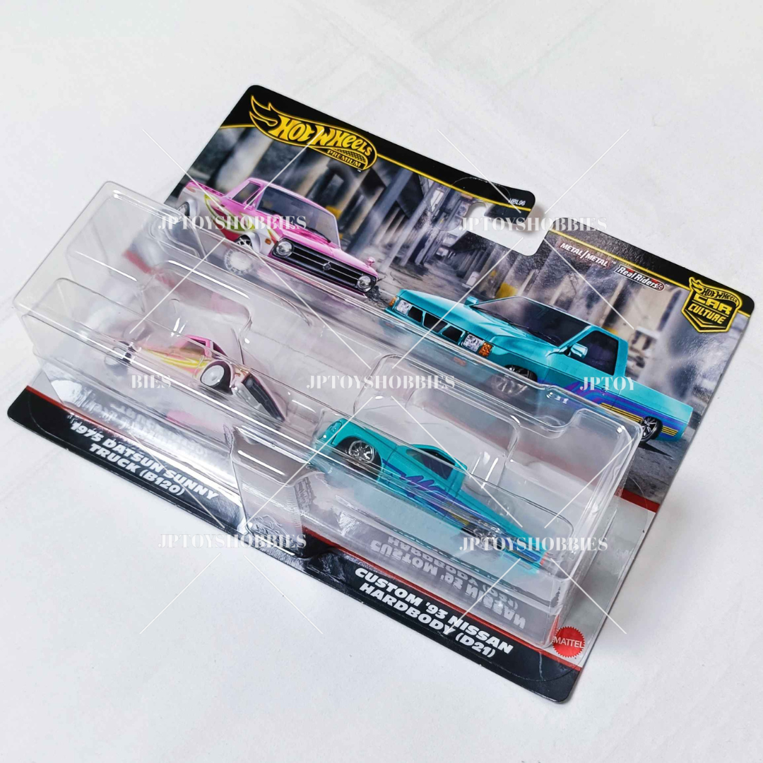 Hot Wheels 2 Pack 1975 Datsun Sunny Truck Custom 93 Nissan Hardbody【H2P016】