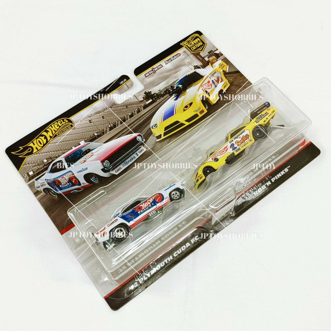 Hot Wheels Premium Car Culture 2 Pack '72 Plymouth Cuda FC /Rob 'N Pinks【H2P025】