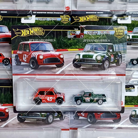 Hot Wheels 2 Pack Morris Mini / '67 Austin Mini Pickup【H2P021】