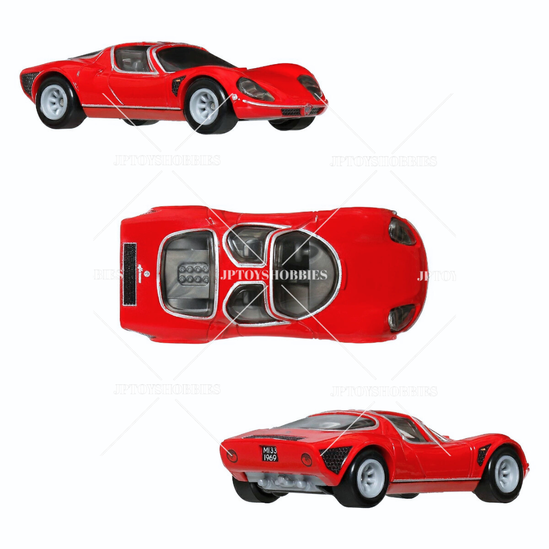 PSL 2025 Hot Wheels Premium Car Culture 2 Pack Alfa Romeo 155 V6 TI / '69 Alfa Romeo 33 Stradale【H2P029】