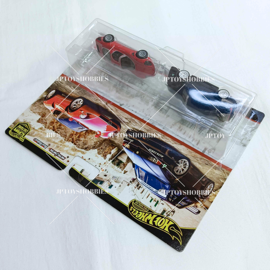 Hot Wheels Premium Car Culture 2 Pack Alfa Romeo 155 V6 TI / '69 Alfa Romeo 33 Stradale【H2P029】