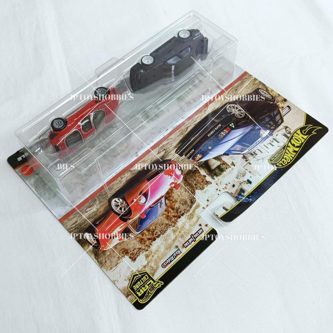 Hot Wheels Premium Car Culture 2 Pack Alfa Romeo 155 V6 TI / '69 Alfa Romeo 33 Stradale【H2P029】