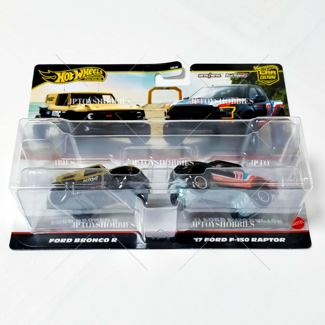 Hot Wheels Premium 2 Pack Ford Bronco R / '17 Ford F-150 Raptor