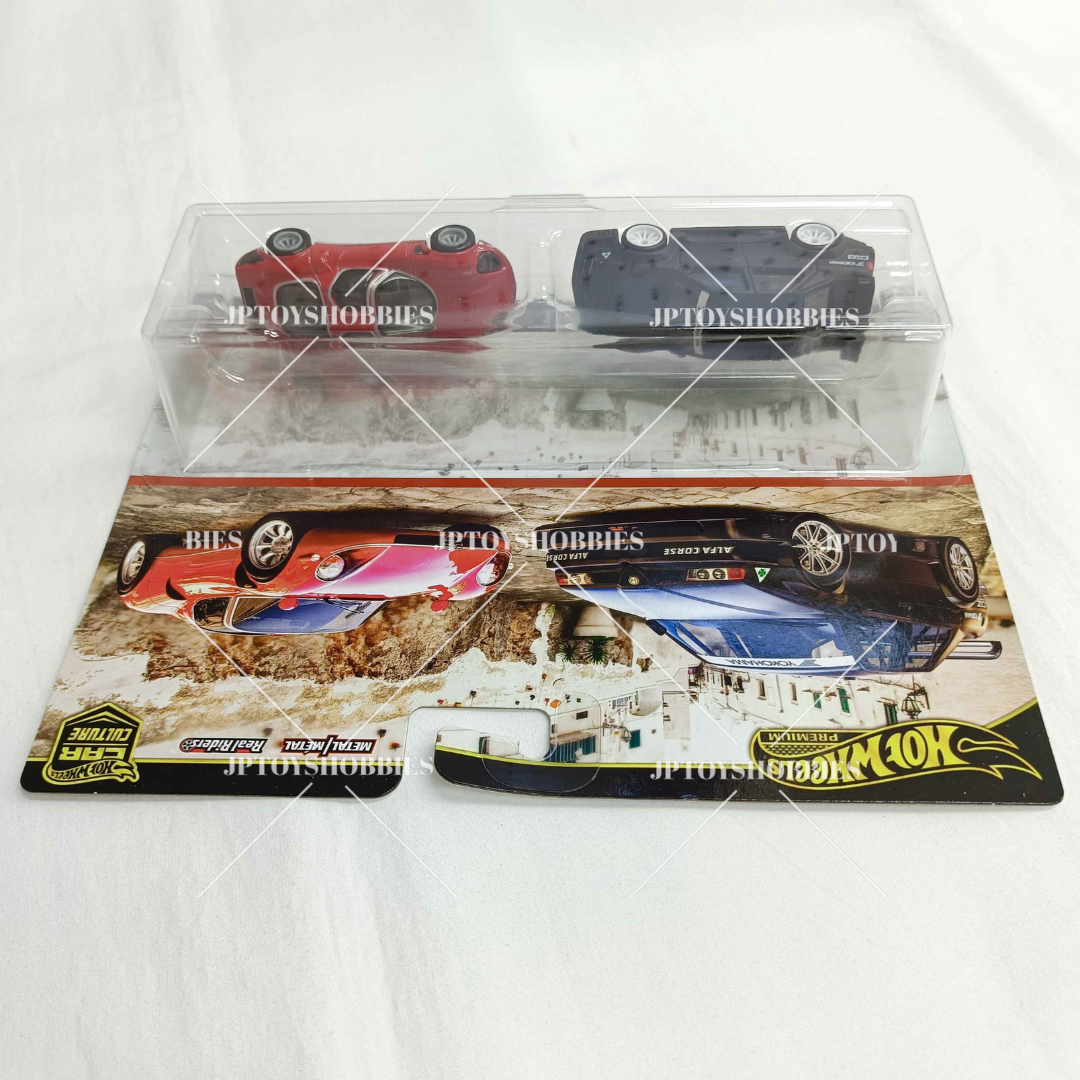 Hot Wheels Premium Car Culture 2 Pack Alfa Romeo 155 V6 TI / '69 Alfa Romeo 33 Stradale【H2P029】