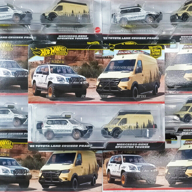 Hot Wheels Premium 2 Pack Mercedes-Benz Sprinter Tourer / '05 Toyota Land Cruiser Prado【H2P008】