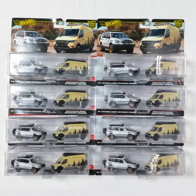 Hot Wheels Premium 2 Pack Mercedes-Benz Sprinter Tourer / '05 Toyota Land Cruiser Prado【H2P008】